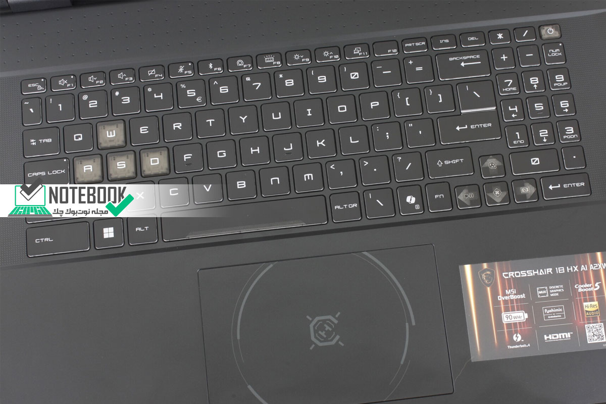 کیبورد لپ تاپ MSI Crosshair 18 HX AI A2XW